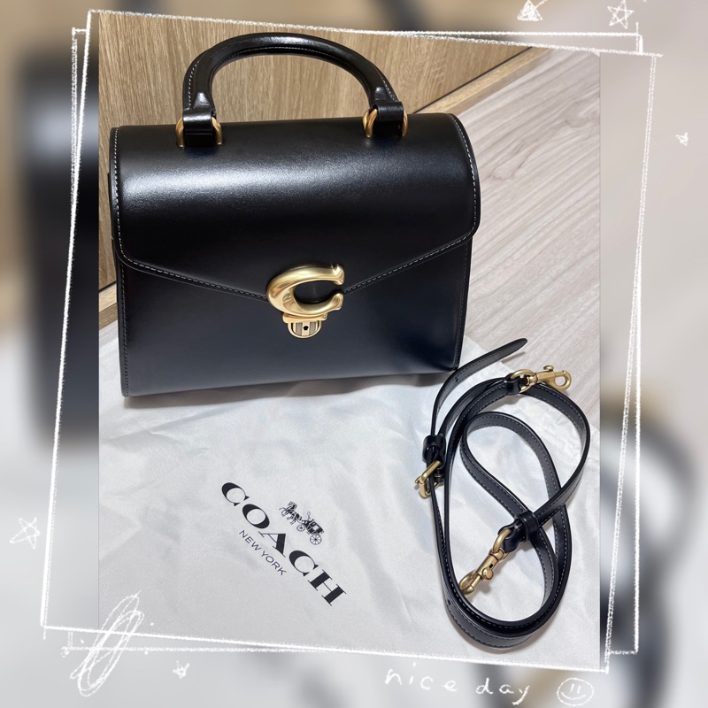coach 經典 包包 手提包 淑女包 肩背包 斜背包 黑色-1