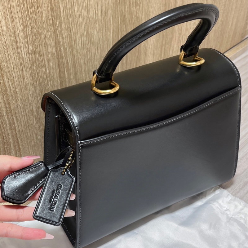 coach 經典 包包 手提包 淑女包 肩背包 斜背包 黑色-5