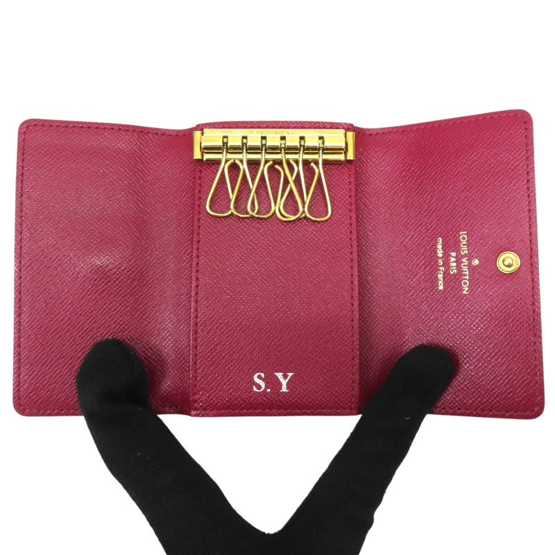 棕色 原花帆布 Multicles 6 鑰匙包 刻字 M60701【LOUIS VUITTON LV 路易威登】 M60701-4