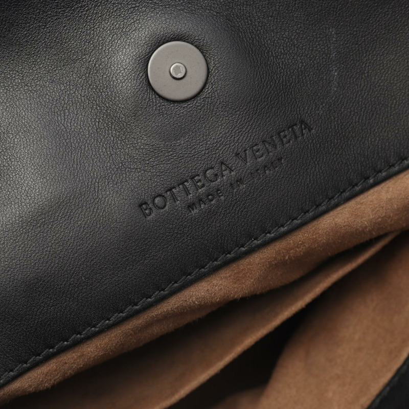BOTTEGA VENETA Intrecciato 單肩包 手提包 皮革 黑色 二手 女士-3