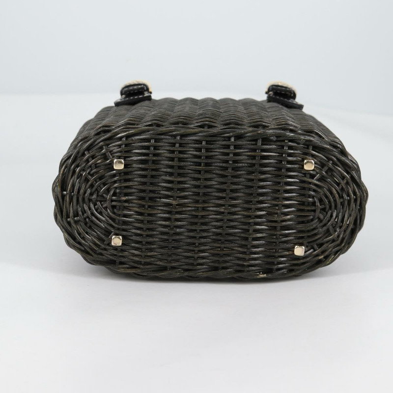 【日本直送】Salvatore Ferragamo Gancini 手提包 藤條 黑金 正品 142185V-4