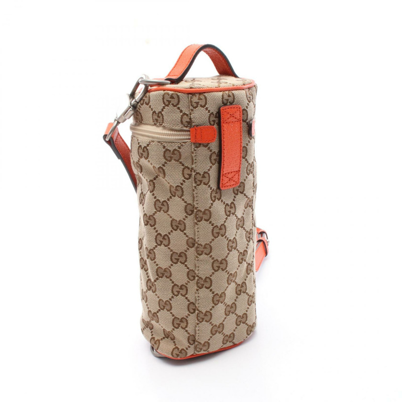 GUCCI×THE NORTH FACE GG帆布斜背肩背包 679760 公尺棕色-1