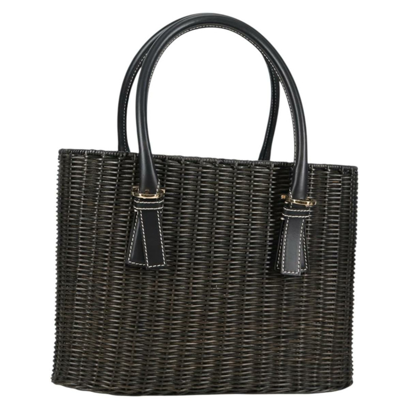 【日本直送】Salvatore Ferragamo Gancini 手提包 藤條 黑金 正品 142182V-0