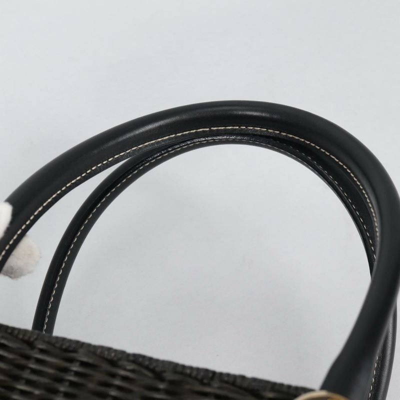 【日本直送】Salvatore Ferragamo Gancini 手提包 藤條 黑金 正品 142182V-13