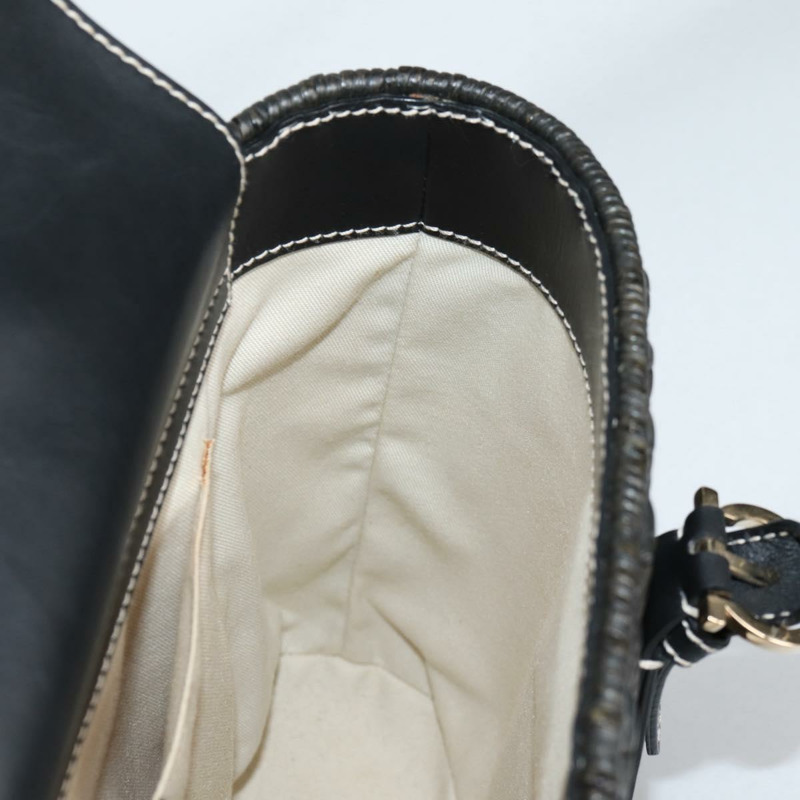 【日本直送】Salvatore Ferragamo Gancini 手提包 藤條 黑金 正品 142182V-19