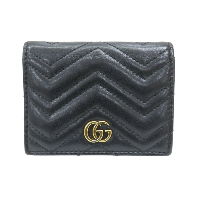 黑色 牛皮 Marmont Mini 扣式 短夾 369676黑色 牛皮 Marmont Mini 扣式 短夾 369676 #369676-0