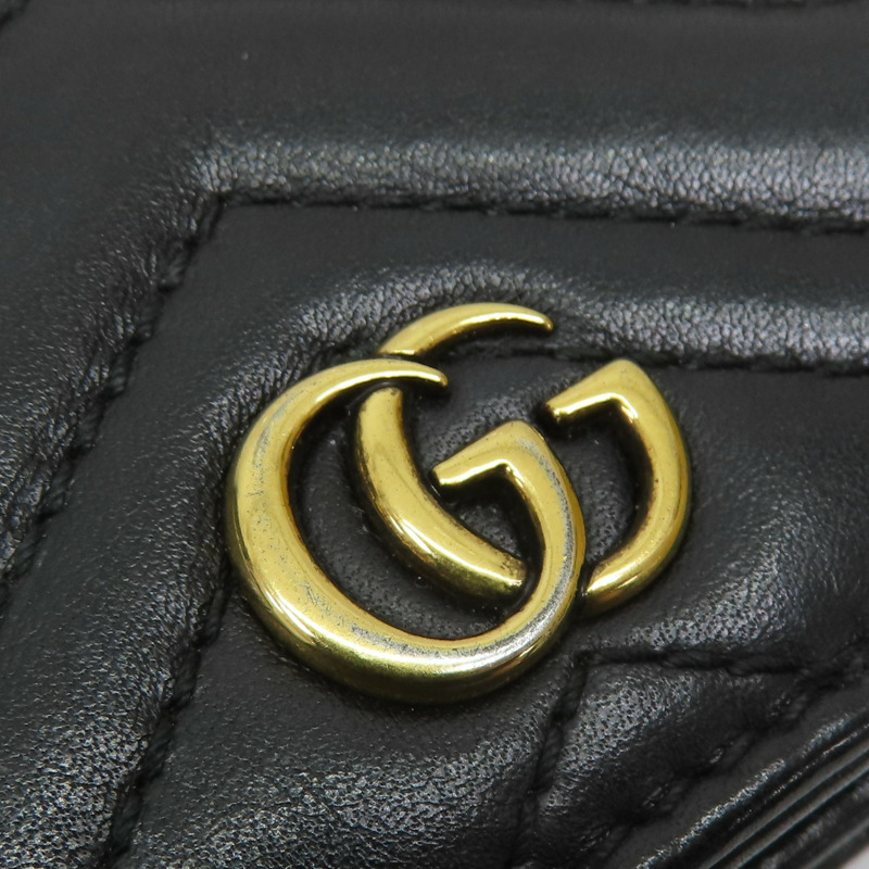 黑色 牛皮 Marmont Mini 扣式 短夾 369676黑色 牛皮 Marmont Mini 扣式 短夾 369676 #369676-7