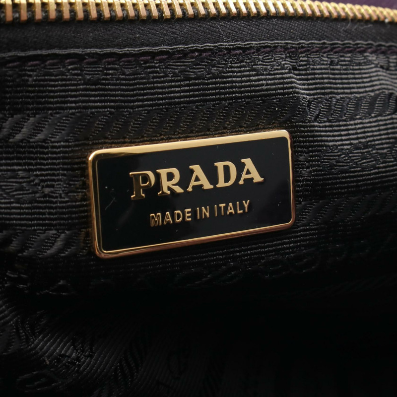 PRADA Tessuto B 手提包 BN1701 尼龍皮革紫色二手女款-3
