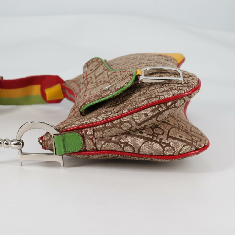 【日本直送】Christian Dior Trotter 帆布肩背包 Rasta 顏色米色 正品 138076V-2