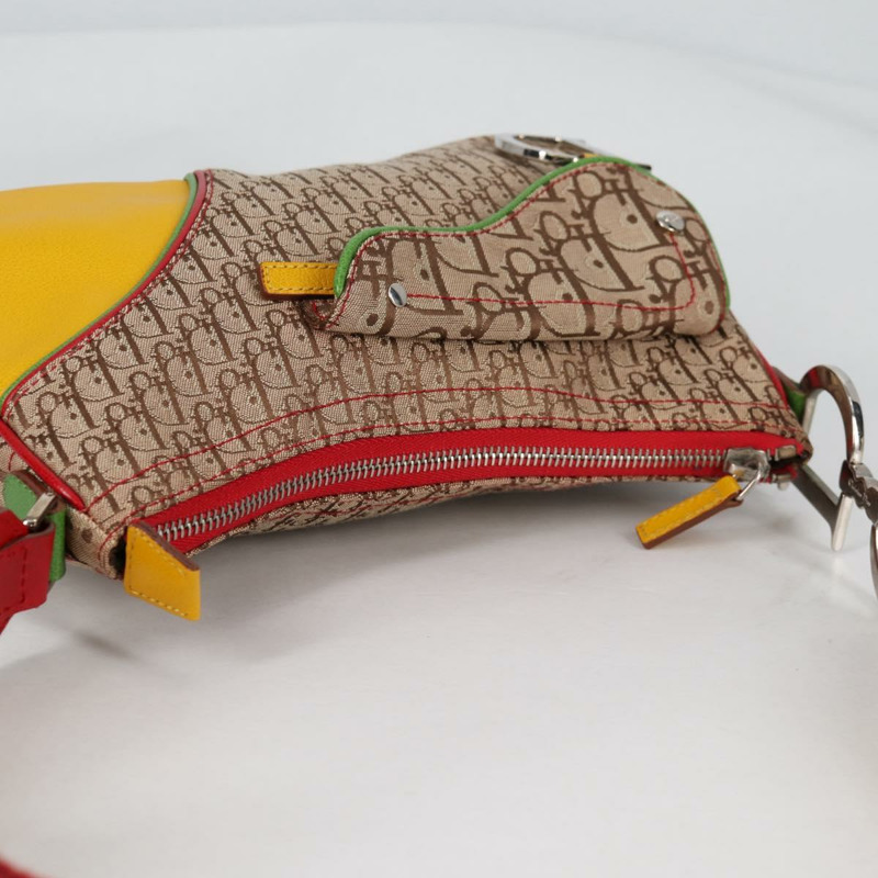 【日本直送】Christian Dior Trotter 帆布肩背包 Rasta 顏色米色 正品 138076V-5