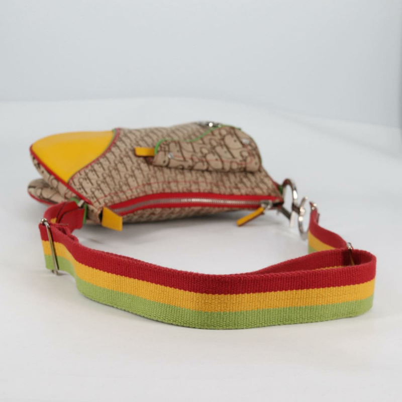 【日本直送】Christian Dior Trotter 帆布肩背包 Rasta 顏色米色 正品 138076V-6