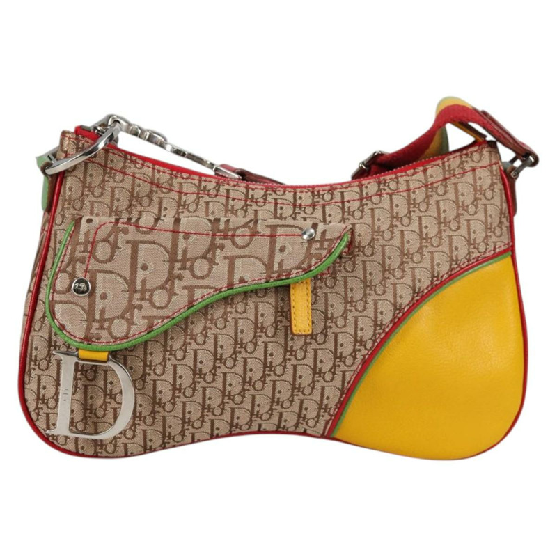 【日本直送】Christian Dior Trotter 帆布肩背包 Rasta 顏色米色 正品 138076V-12