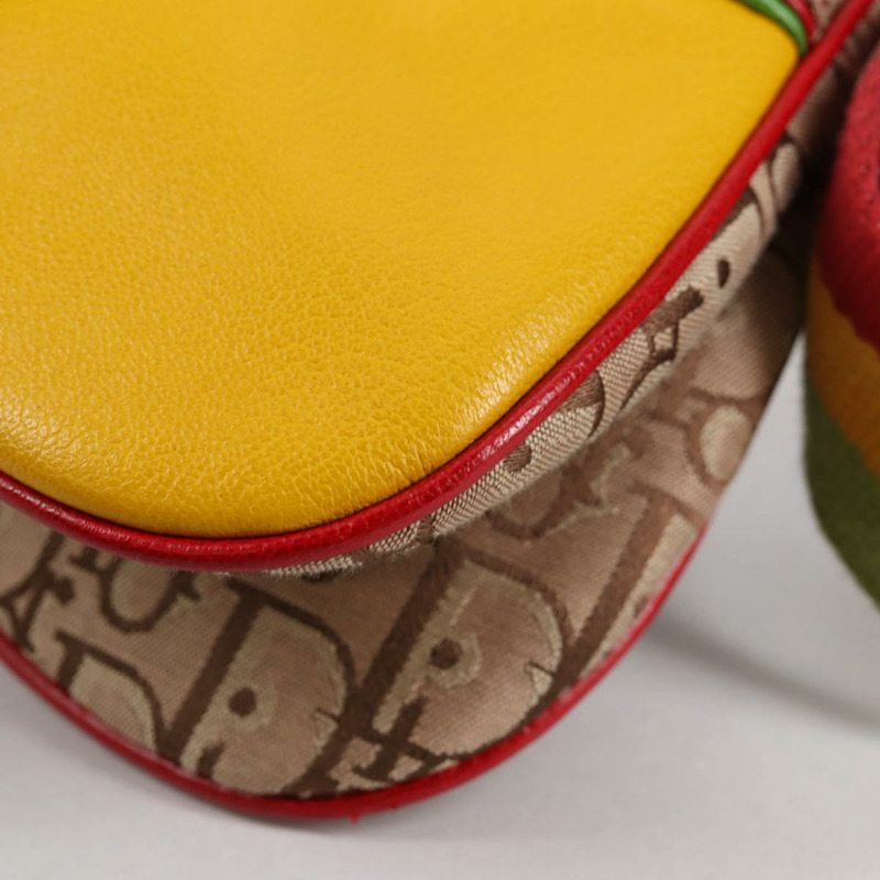 【日本直送】Christian Dior Trotter 帆布肩背包 Rasta 顏色米色 正品 138076V-15