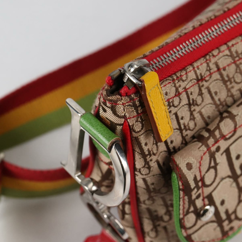 【日本直送】Christian Dior Trotter 帆布肩背包 Rasta 顏色米色 正品 138076V-20