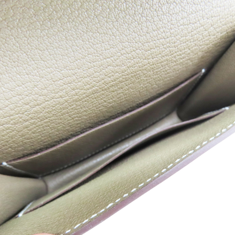 大象灰 山羊皮 Roulis Slim Wallet 零錢包 B刻【HERMES 愛馬仕】 B刻/Etoupe-5