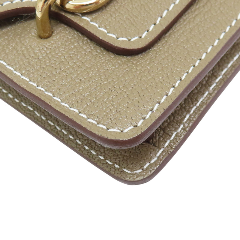 大象灰 山羊皮 Roulis Slim Wallet 零錢包 B刻【HERMES 愛馬仕】 B刻/Etoupe-9