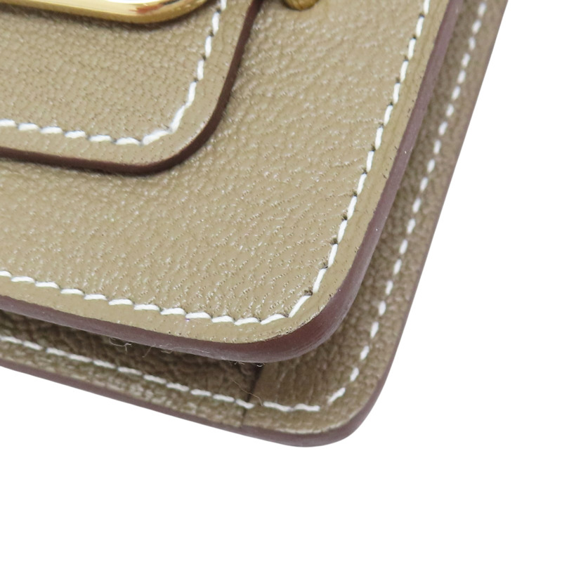 大象灰 山羊皮 Roulis Slim Wallet 零錢包 B刻【HERMES 愛馬仕】 B刻/Etoupe-10