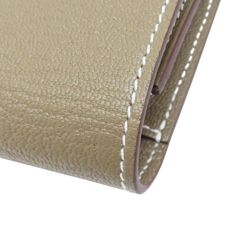 大象灰 山羊皮 Roulis Slim Wallet 零錢包 B刻【HERMES 愛馬仕】 B刻/Etoupe-12
