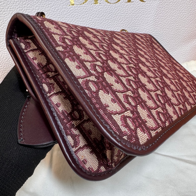 💞💞Dior 復古風格紅老花 #郵差包 斜背包-16