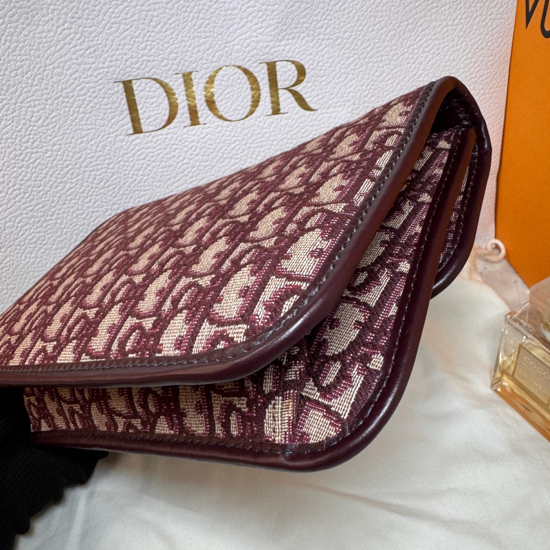 💞💞Dior 復古風格紅老花 #郵差包 斜背包-17
