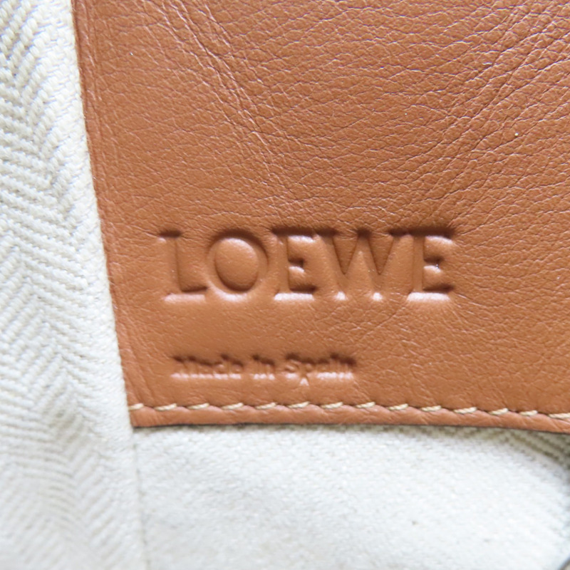 白/棕色 牛皮 Hammock 肩背包【LOEWE 羅威】-5