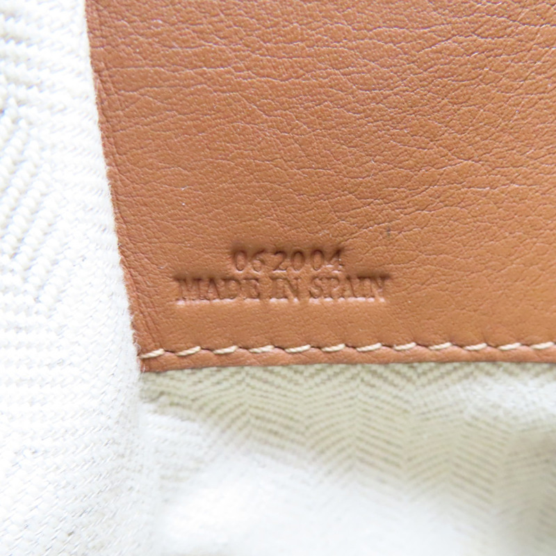 白/棕色 牛皮 Hammock 肩背包【LOEWE 羅威】-6