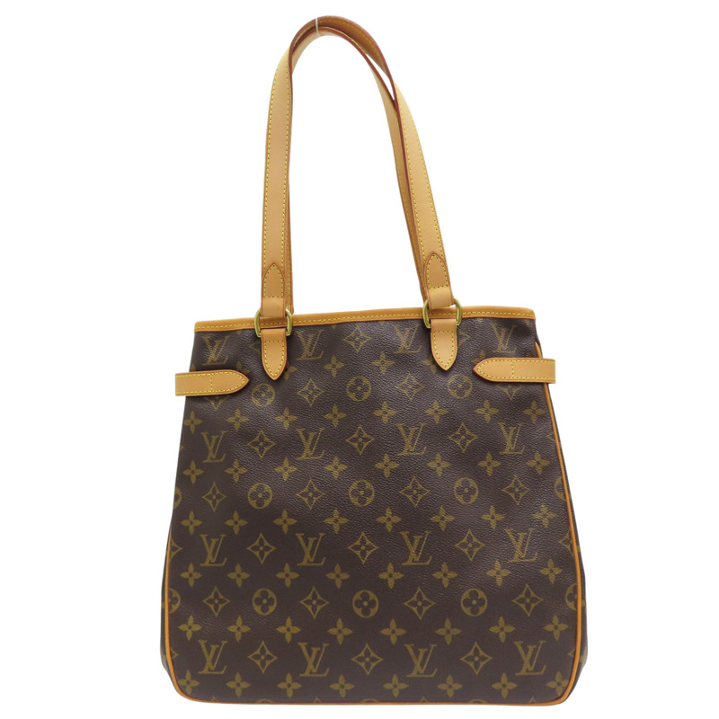 棕色 原花帆布 Batignolles Vertical 肩背包【LOUIS VUITTON LV 路易威登】 M51153-1