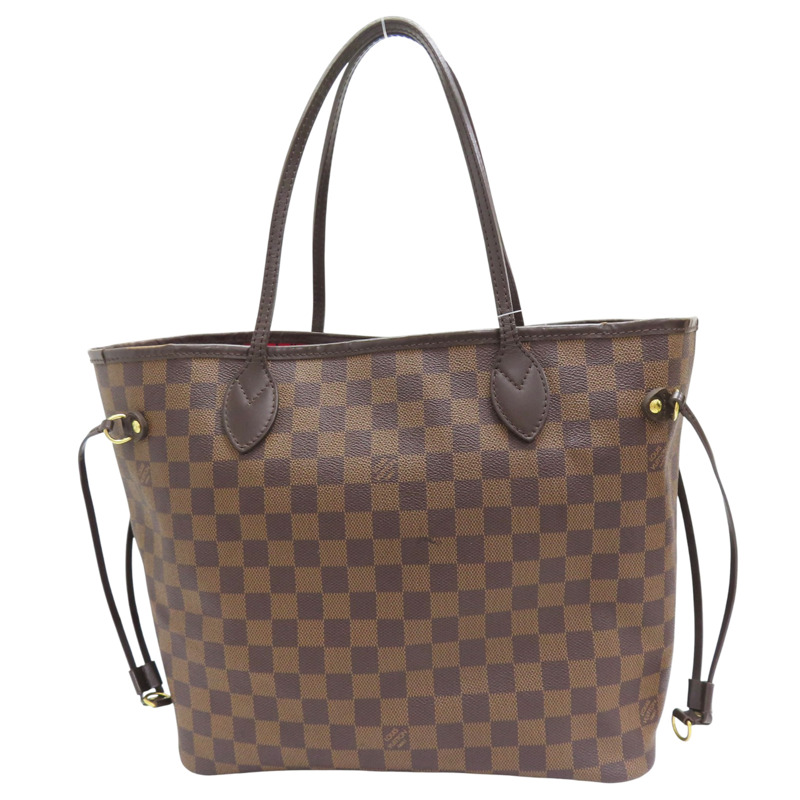 棕色 棋盤格帆布 Neverfull MM 托特包【LOUIS VUITTON LV 路易威登】 N51105-1