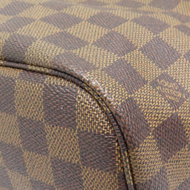 棕色 棋盤格帆布 Neverfull MM 托特包【LOUIS VUITTON LV 路易威登】 N51105-10