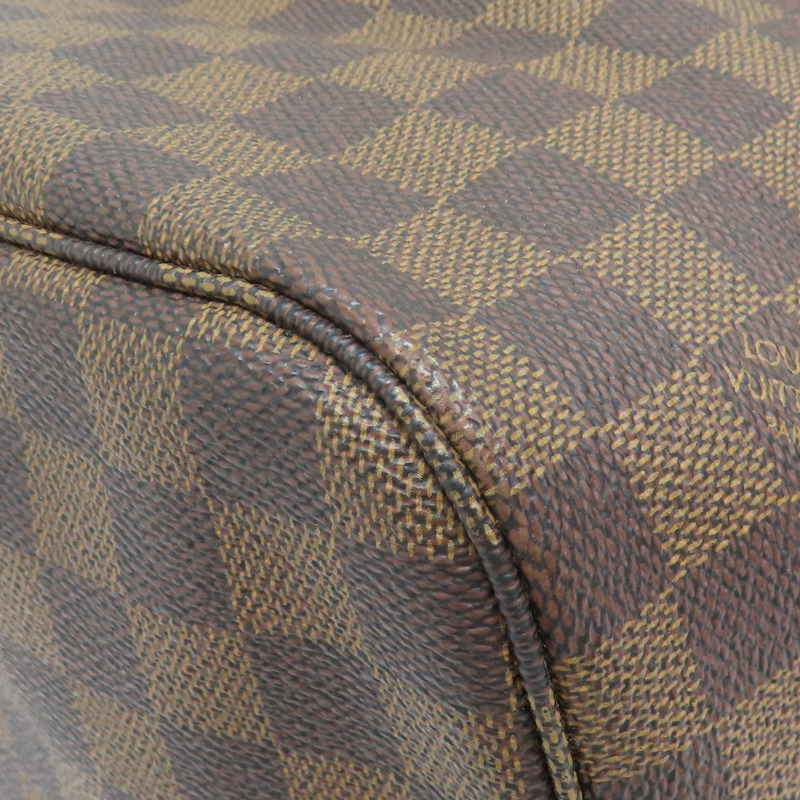 棕色 棋盤格帆布 Neverfull MM 托特包【LOUIS VUITTON LV 路易威登】 N51105-12
