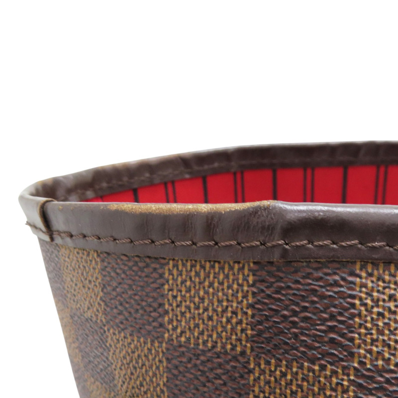 棕色 棋盤格帆布 Neverfull MM 托特包【LOUIS VUITTON LV 路易威登】 N51105-15
