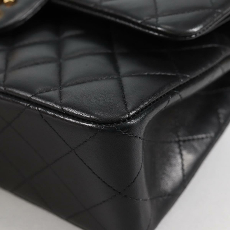 【日本直送】香奈兒 Matelasse 23 鏈條單肩包 小羊皮 黑金 CC 正品 138087SM-16