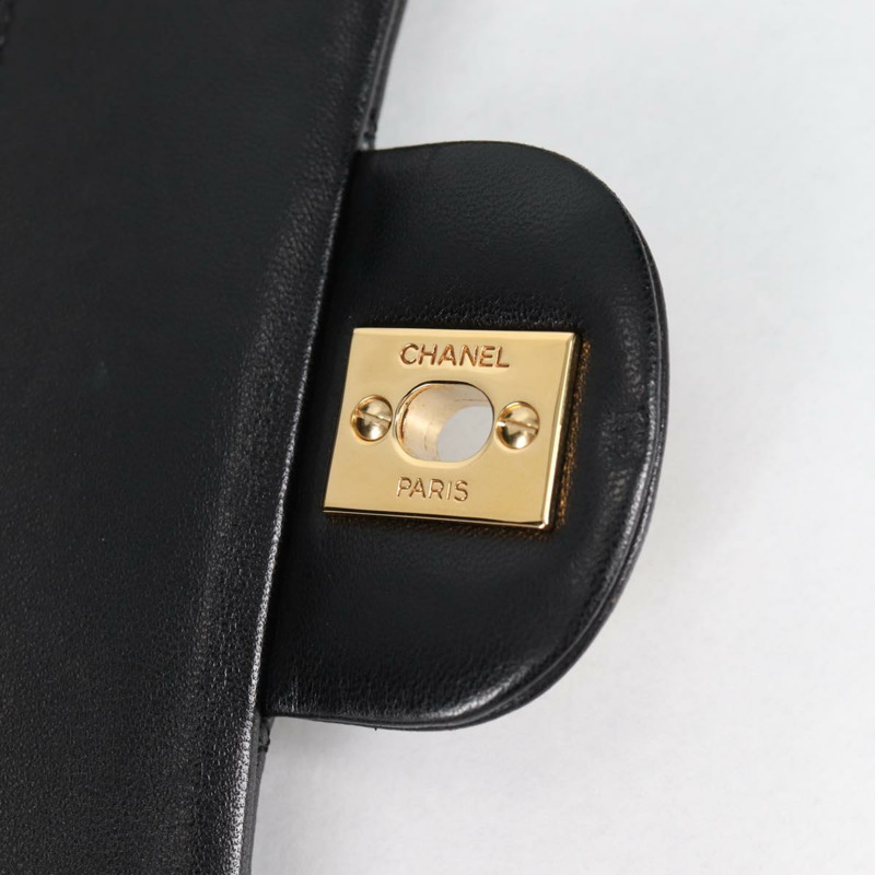 【日本直送】香奈兒 Matelasse 23 鏈條單肩包 小羊皮 黑金 CC 正品 138087SM-21