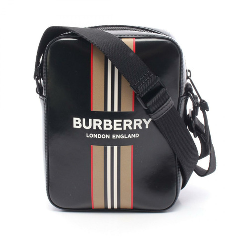 BURBERRY THORNTON Nova 格紋斜背包 8030016 帆布 黑色多色