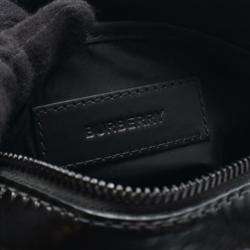 BURBERRY THORNTON Nova 格紋斜背包 8030016 帆布 黑色多色-3