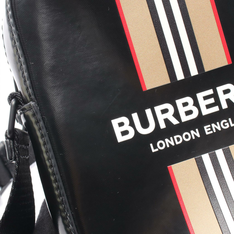 BURBERRY THORNTON Nova 格紋斜背包 8030016 帆布 黑色多色-4