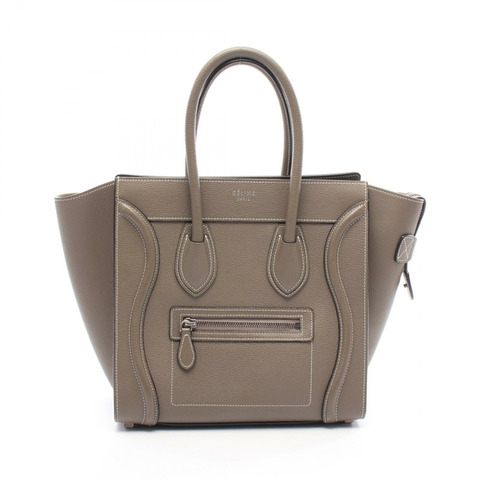 CELINE Luggage 迷你購物托特包 手提包 167793 皮革 棕色 二手 女款