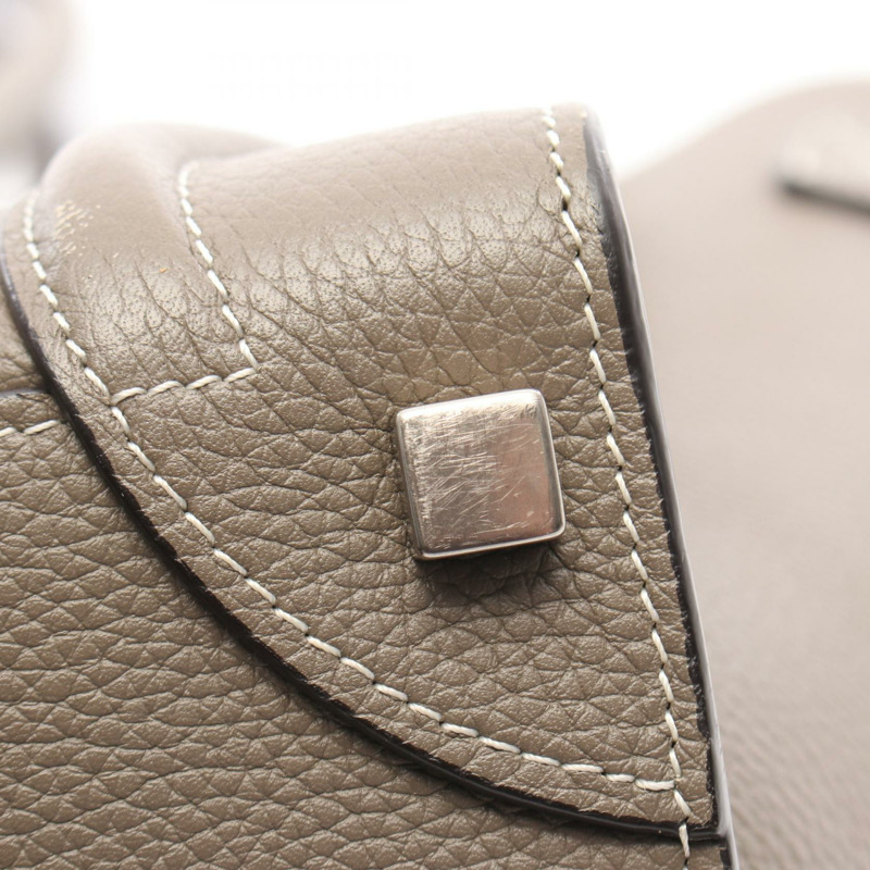 CELINE Luggage 迷你購物托特包 手提包 167793 皮革 棕色 二手 女款-5