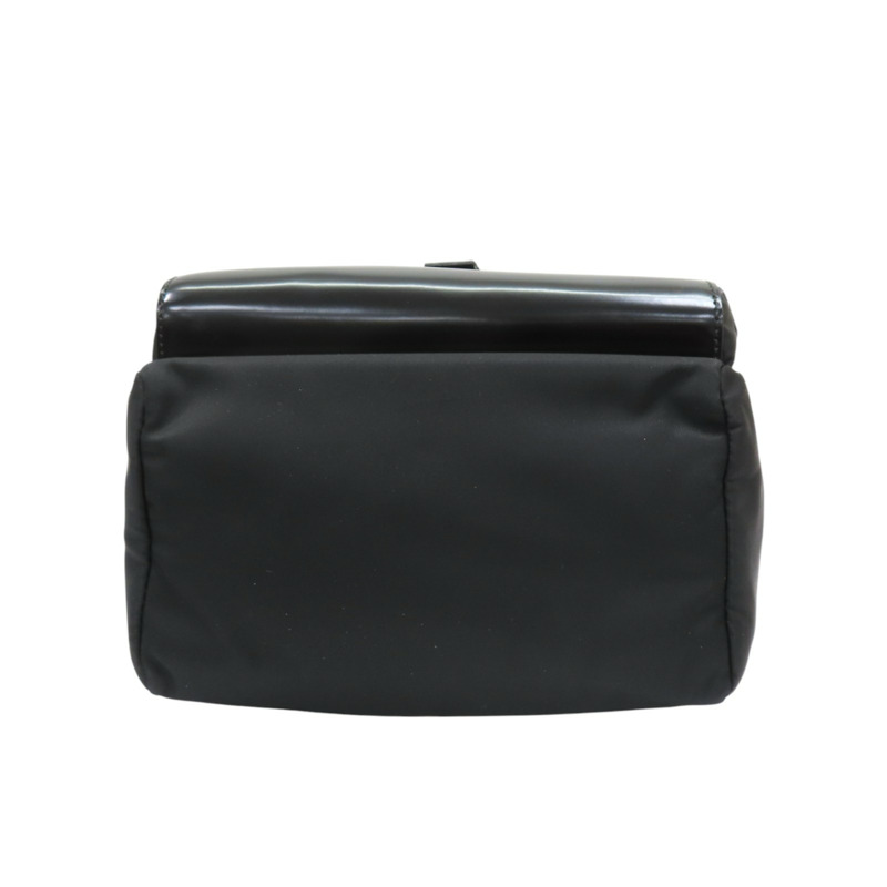 黑色尼龍 牛皮 Re-Nylon 兩用包 銀扣 2VZ107【PRADA 普拉達】 2VZ107-3