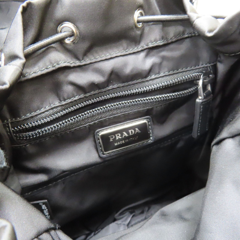 黑色尼龍 牛皮 Re-Nylon 兩用包 銀扣 2VZ107【PRADA 普拉達】 2VZ107-4