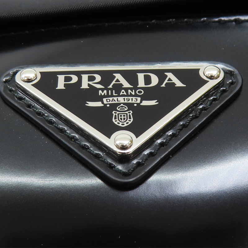 黑色尼龍 牛皮 Re-Nylon 兩用包 銀扣 2VZ107【PRADA 普拉達】 2VZ107-7