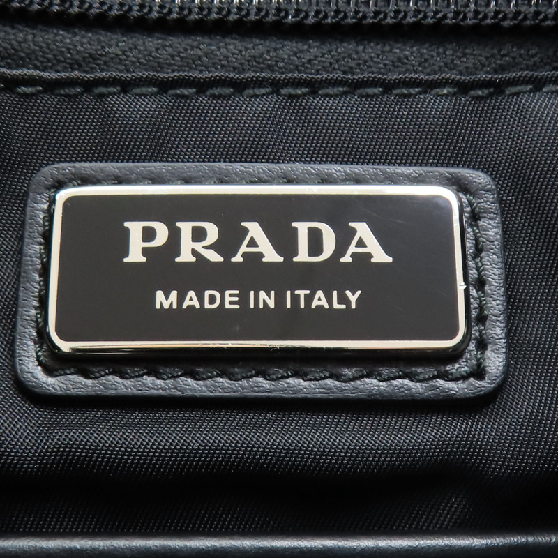 黑色尼龍 牛皮 Re-Nylon 兩用包 銀扣 2VZ107【PRADA 普拉達】 2VZ107-8