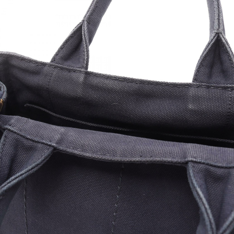 PRADA Canapa 2Way 斜背包 單肩托特包 1BG439 帆布 海軍藍 二手-10