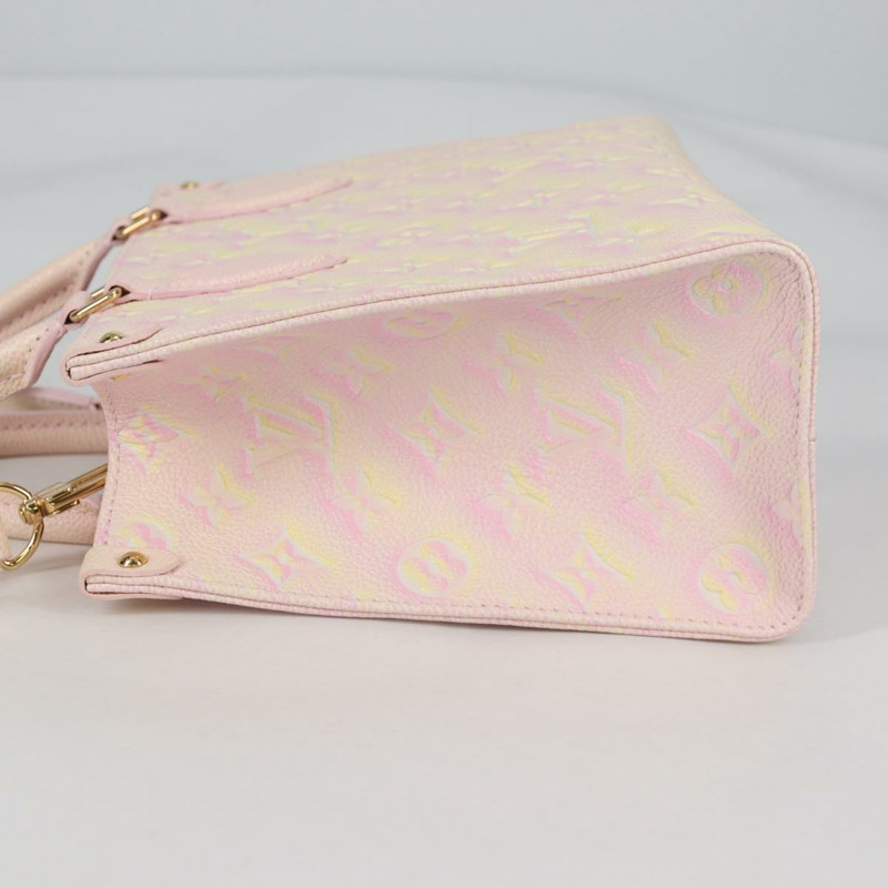 【日本直送】路易威登 Monogram Empreinte On The Go PM 包 2way 粉紅色 M46168 正品 138081M-2