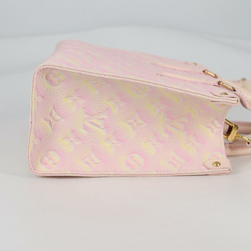 【日本直送】路易威登 Monogram Empreinte On The Go PM 包 2way 粉紅色 M46168 正品 138081M-3