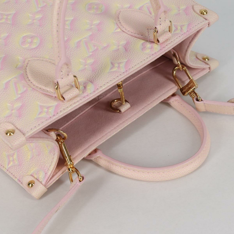 【日本直送】路易威登 Monogram Empreinte On The Go PM 包 2way 粉紅色 M46168 正品 138081M-5
