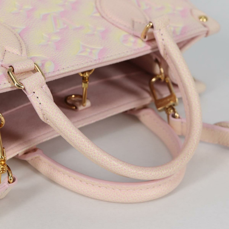 【日本直送】路易威登 Monogram Empreinte On The Go PM 包 2way 粉紅色 M46168 正品 138081M-6