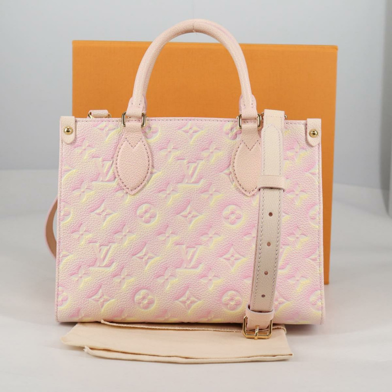 【日本直送】路易威登 Monogram Empreinte On The Go PM 包 2way 粉紅色 M46168 正品 138081M-11