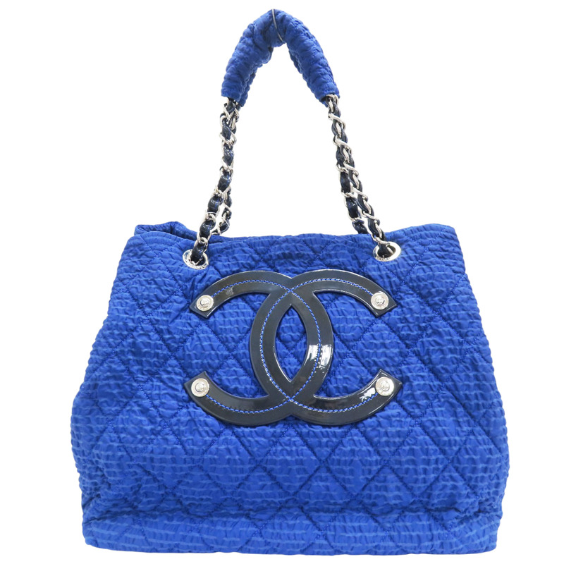 藍色 尼龍帆布 手提包【CHANEL 香奈兒】-0