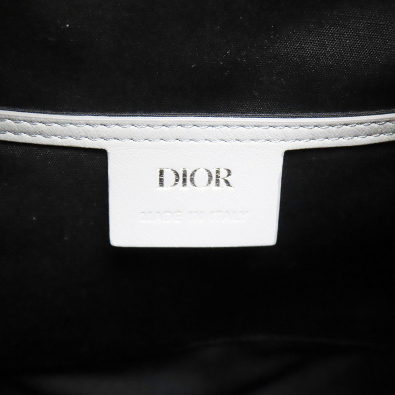白色 緹花帆布 後背包【Dior 迪奧】-5